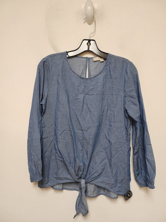 Top Long Sleeve By Loft In Blue, Size: Xs