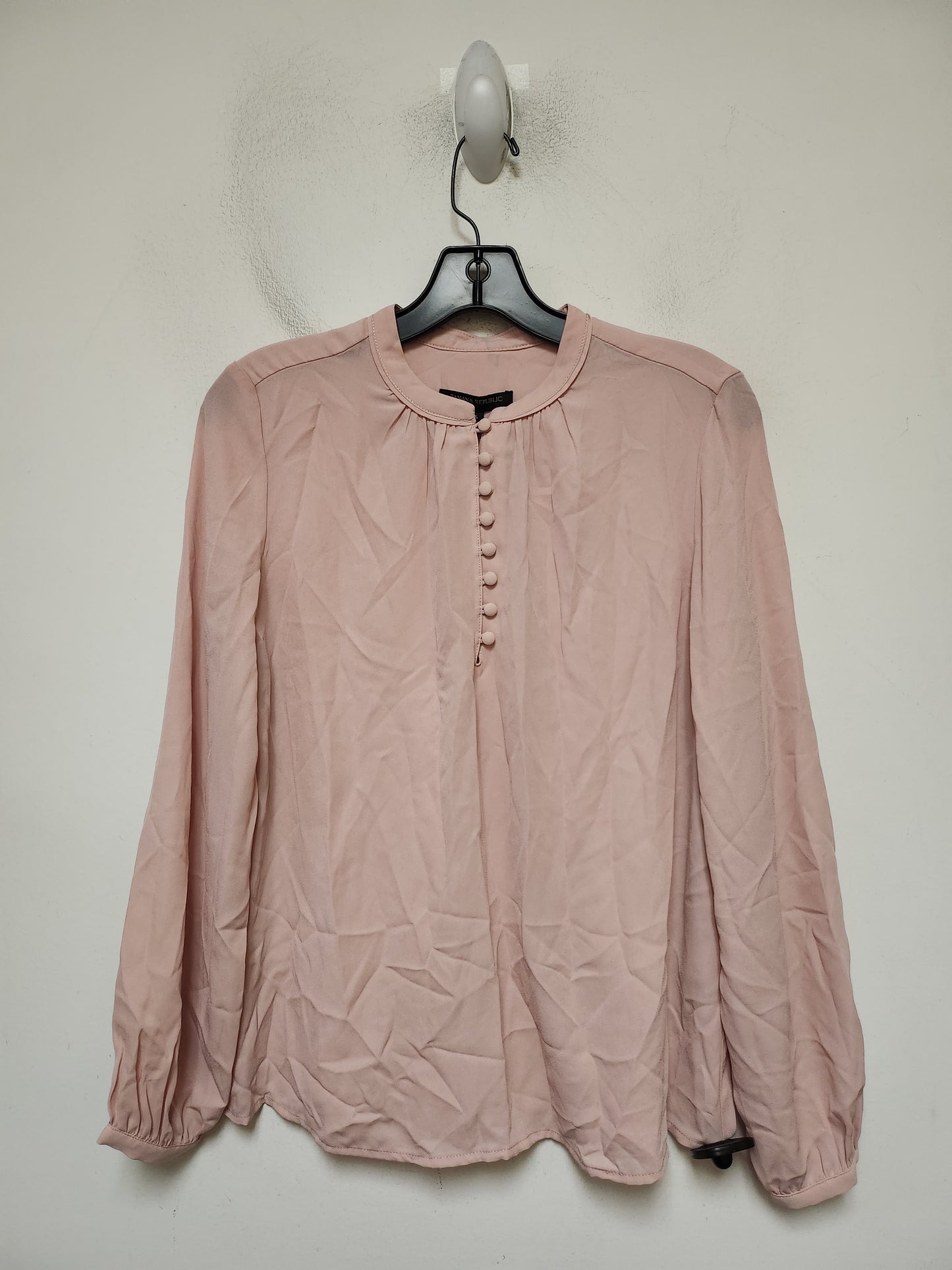 Top Long Sleeve By Banana Republic In Pink, Size: Xs