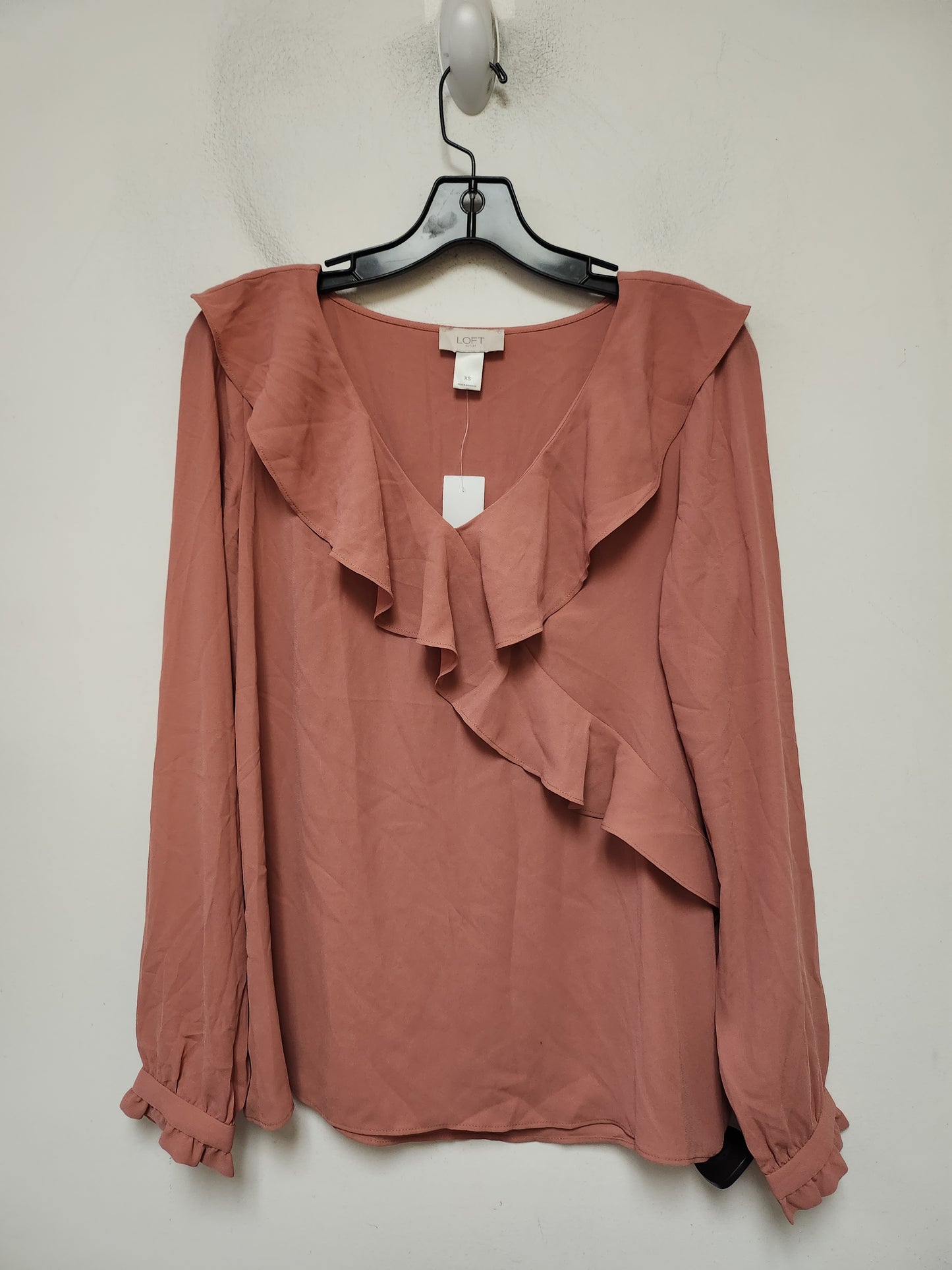 Top Long Sleeve By Loft In Pink, Size: Xs