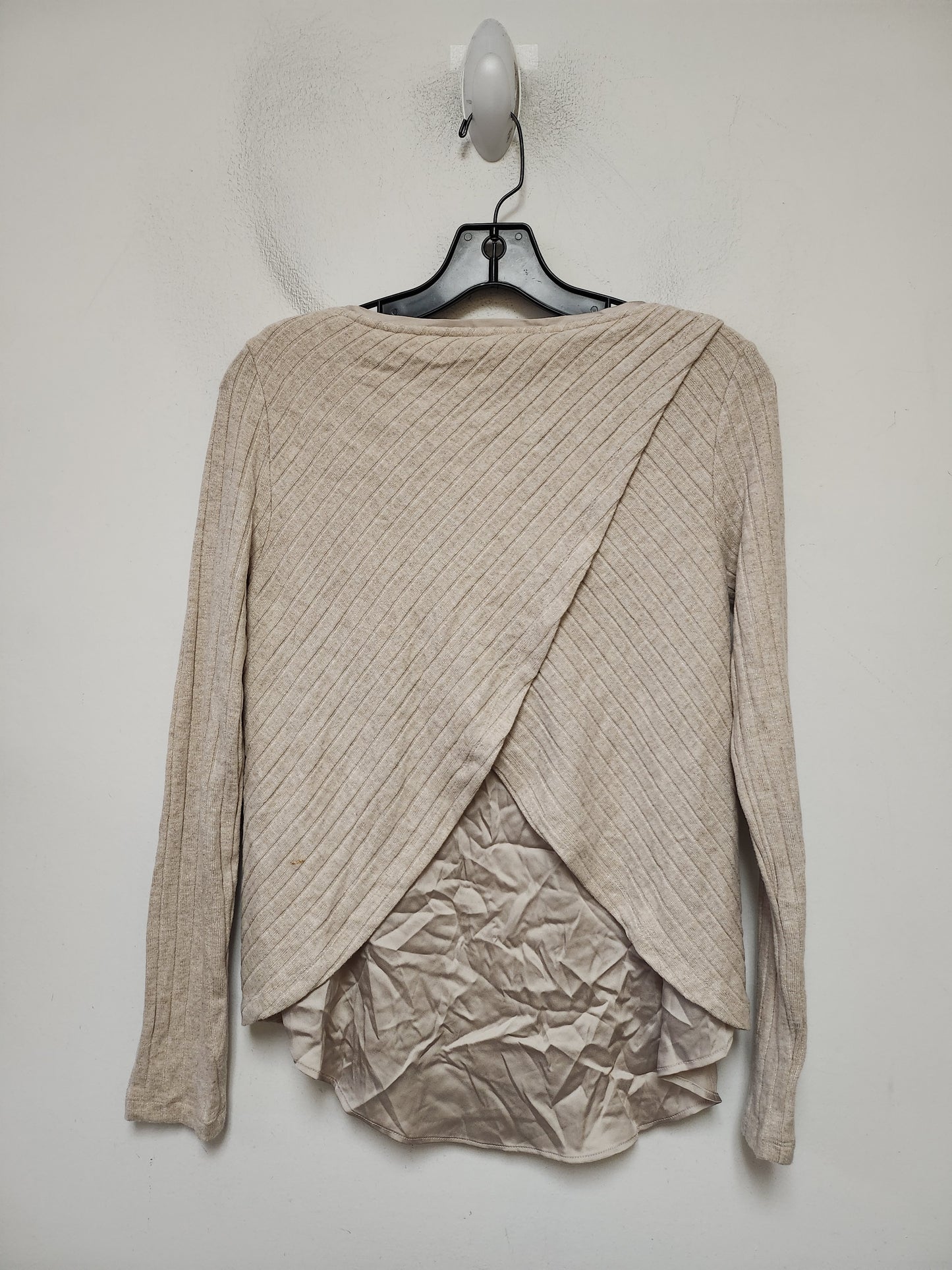 Top Long Sleeve By White House Black Market In Tan, Size: Xs