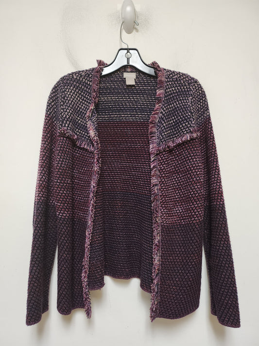 Sweater Cardigan By Chicos In Purple, Size: S