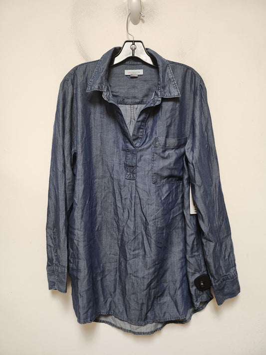 Top Long Sleeve By Liz Claiborne In Blue, Size: L