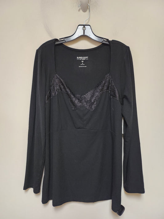 Top Long Sleeve By Torrid In Black, Size: 2x