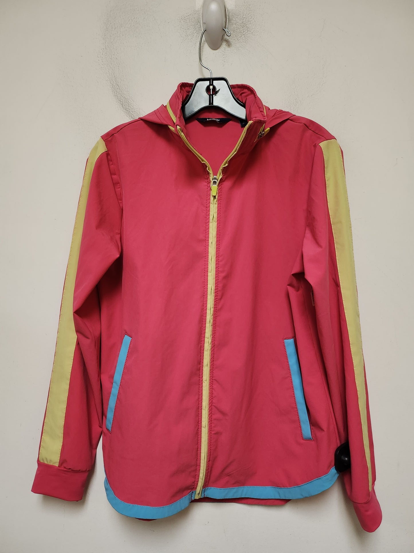 Jacket Windbreaker By Lands End In Pink, Size: S