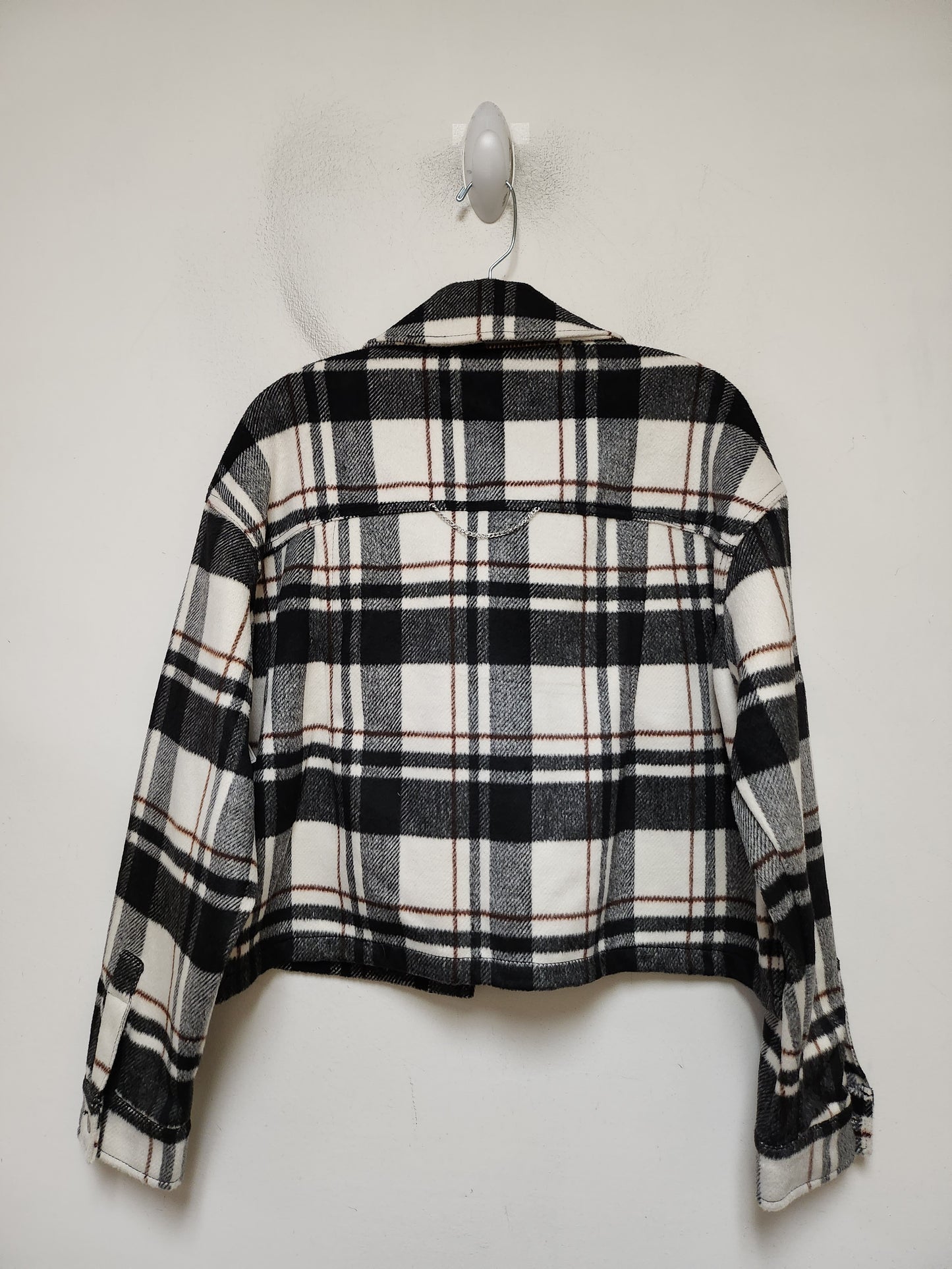 Jacket Shirt By Zara In Plaid Pattern, Size: L