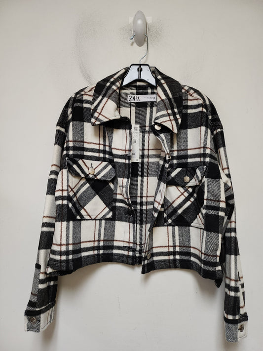 Jacket Shirt By Zara In Plaid Pattern, Size: L