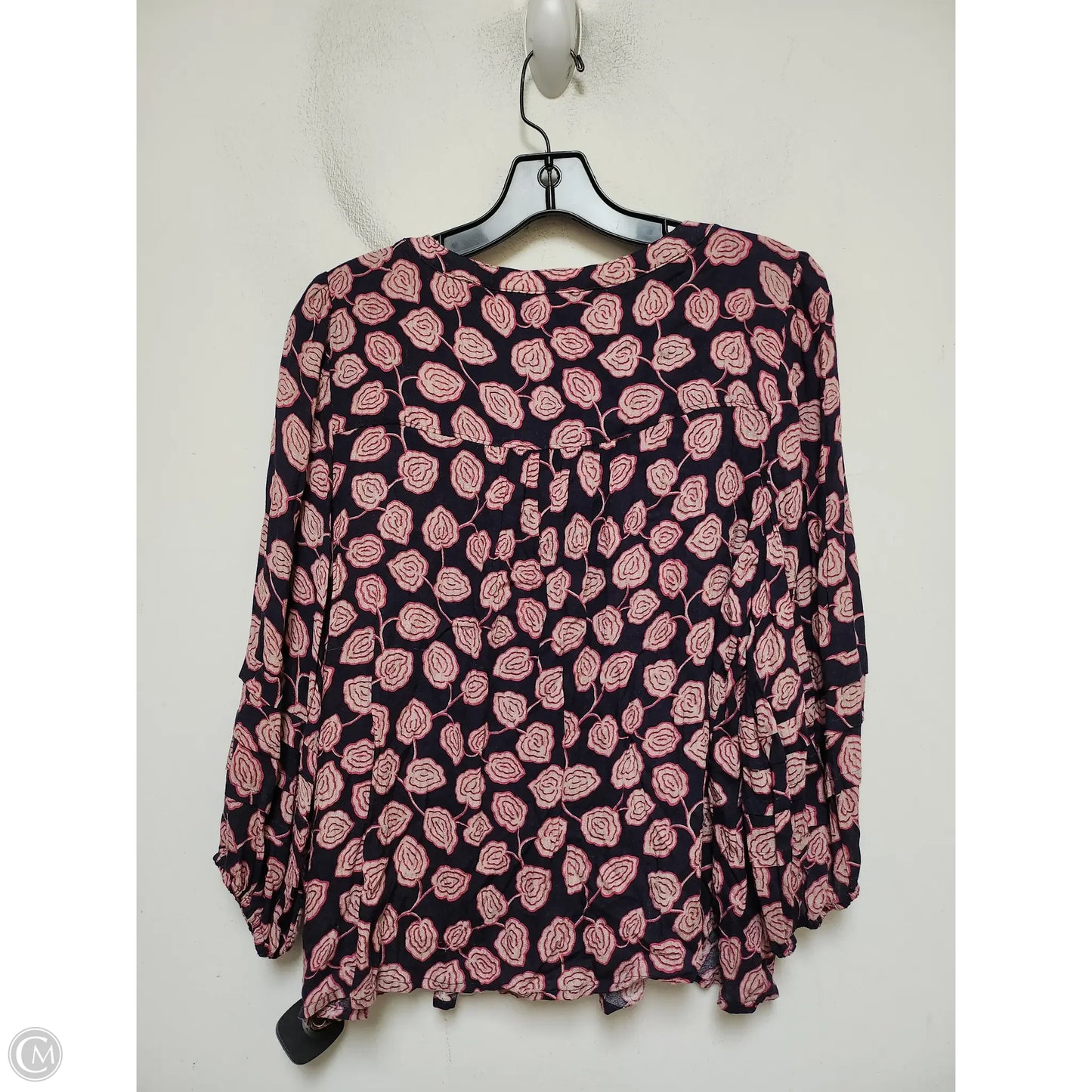 Top Long Sleeve By Maeve In Blue & Pink, Size: Mp