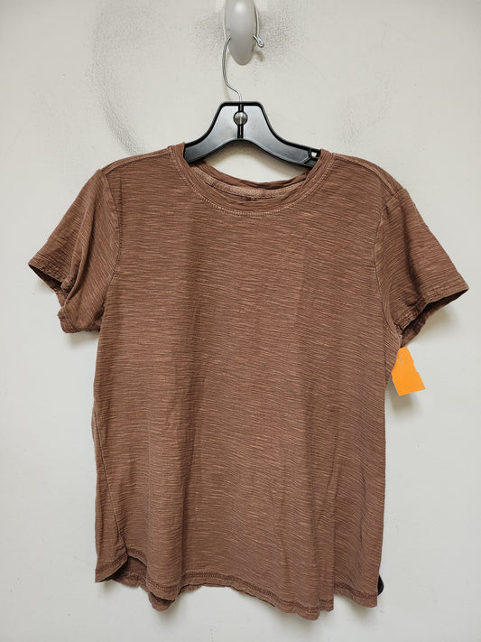 Top Short Sleeve Basic By Pilcro In Brown, Size: M