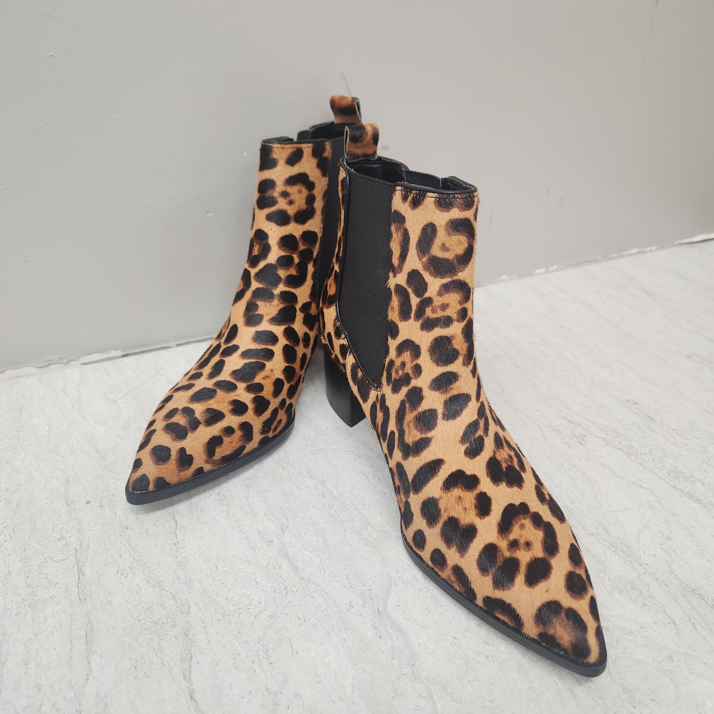 Boots Ankle Heels By Nine West In Animal Print, Size: 9.5