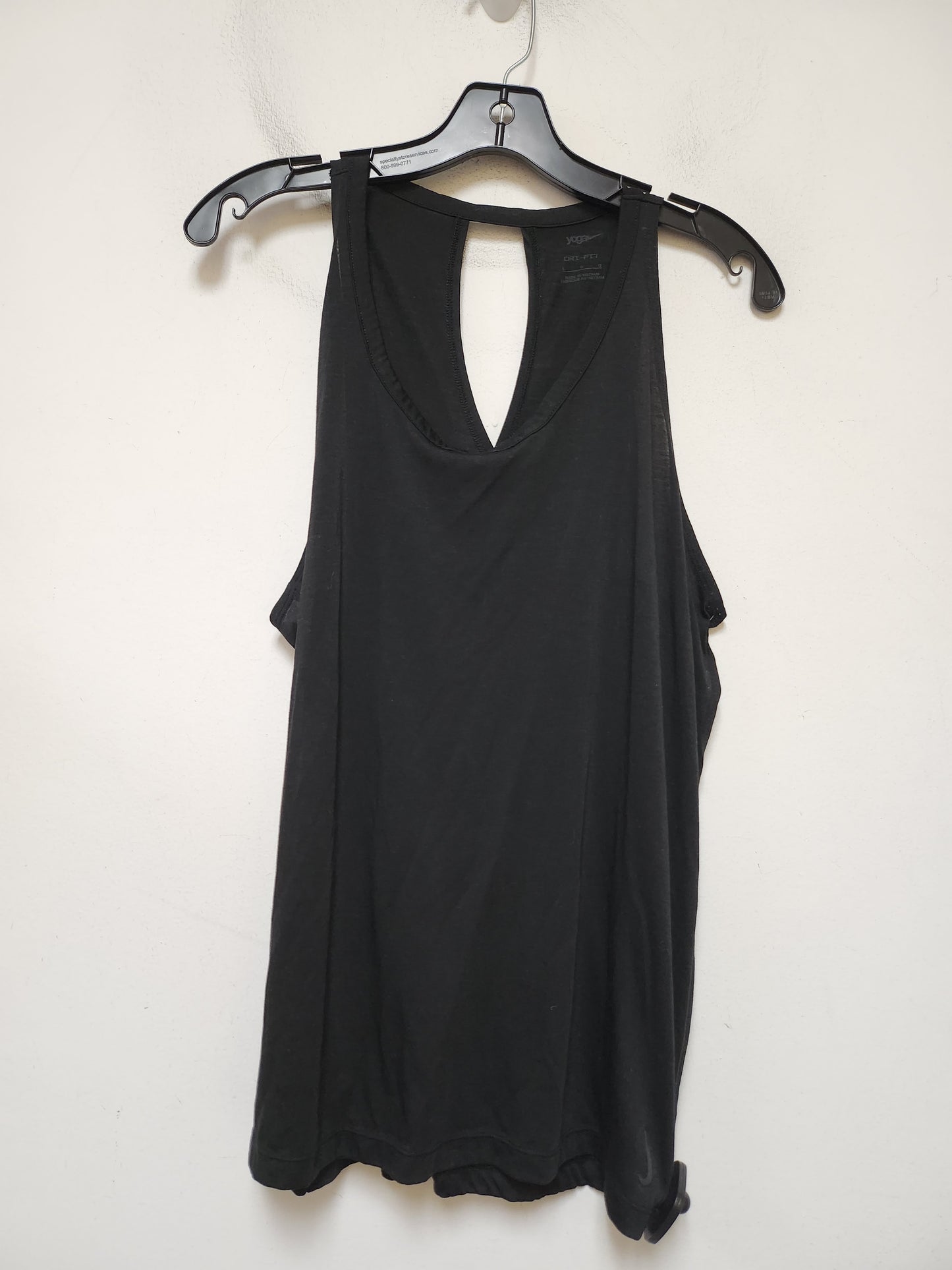 Athletic Tank Top By Nike Apparel In Black, Size: L
