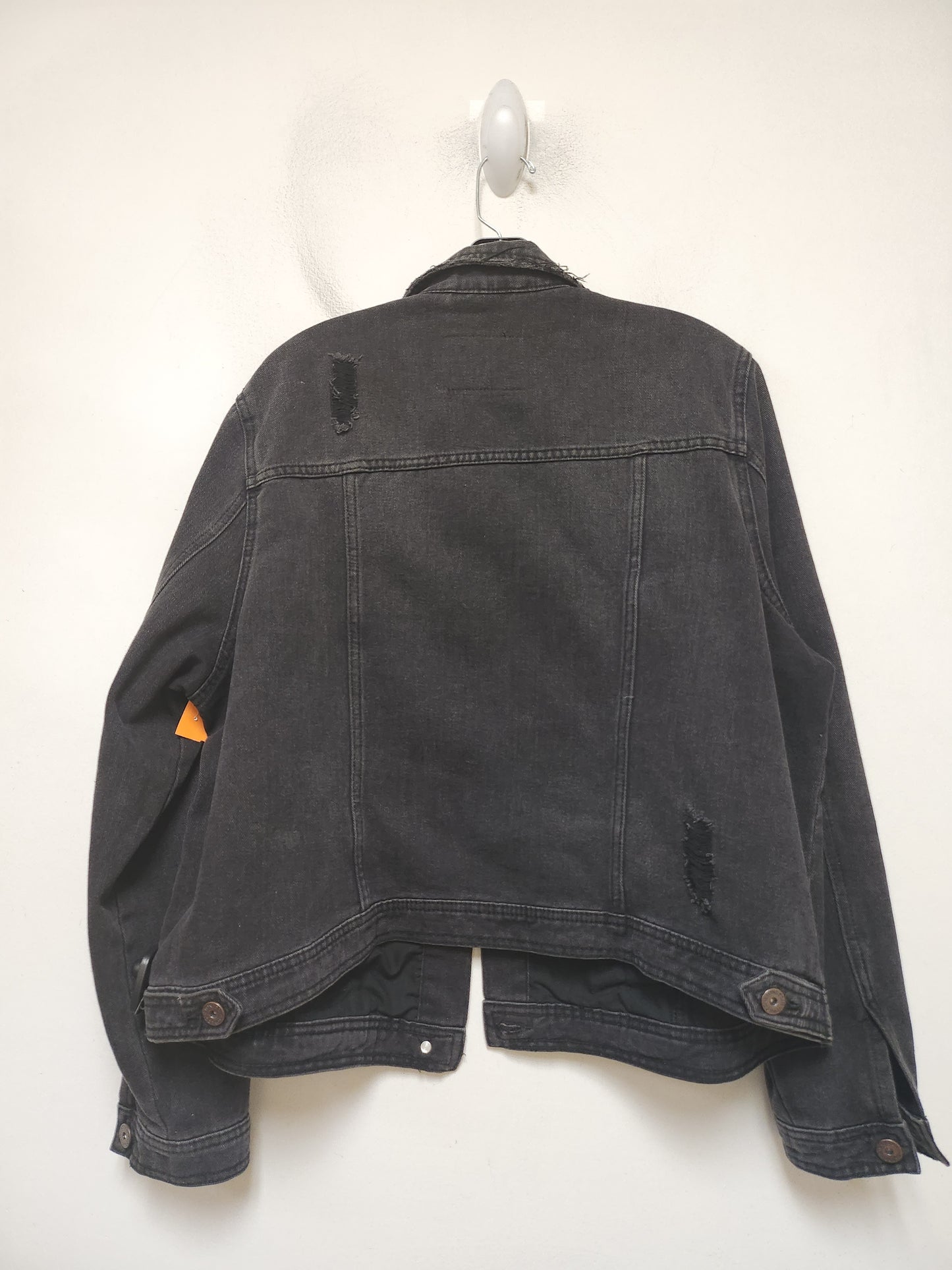 Jacket Denim By One 5 One In Black Denim, Size: 2x