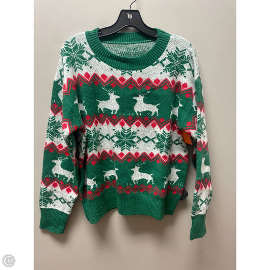 Sweater By Clothes Mentor In Green & Red, Size: S