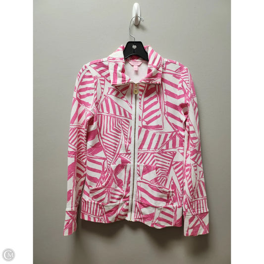 Jacket Designer By Lilly Pulitzer In Pink & White, Size: Xs