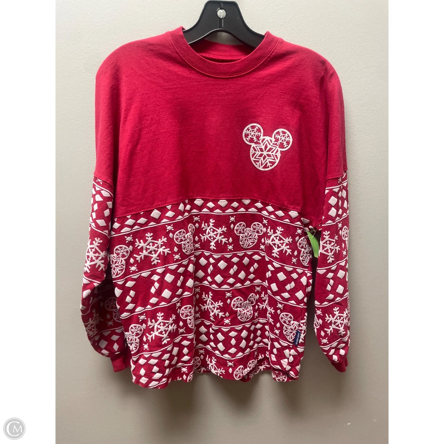 Top Long Sleeve By Walt Disney In Red, Size: Xs