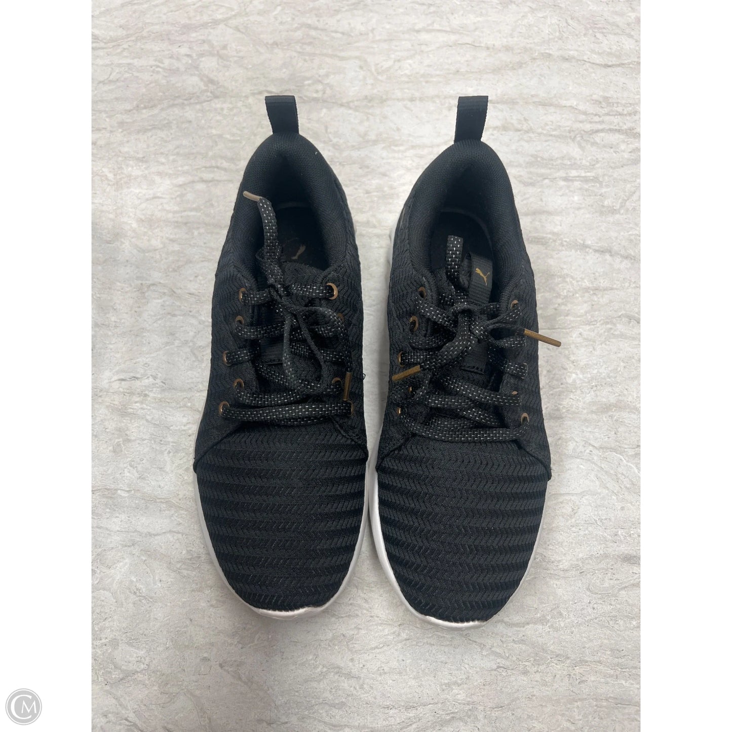 Shoes Athletic By Puma In Black & Gold, Size: 7