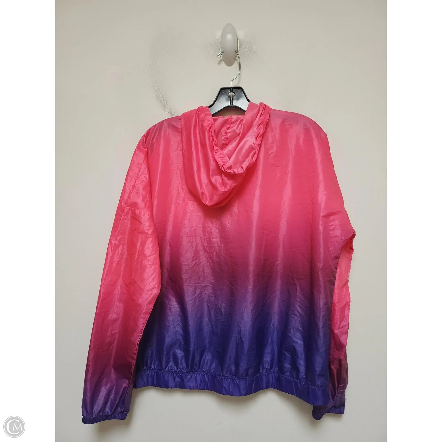 Jacket Windbreaker By Fila In Pink & Purple, Size: M