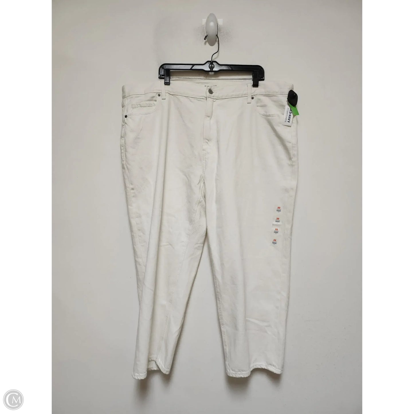 Jeans Straight By Old Navy In White Denim, Size: 22