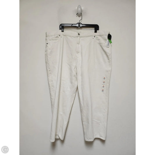 Jeans Straight By Old Navy In White Denim, Size: 22