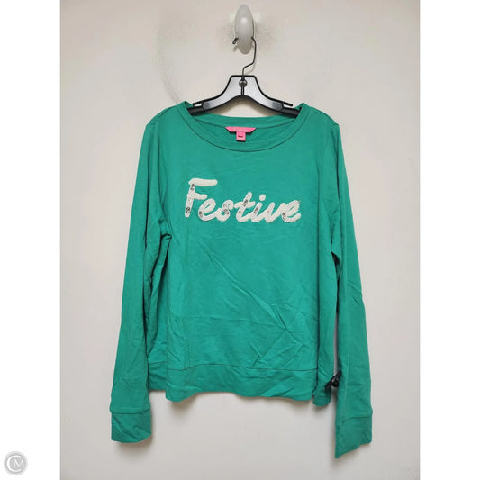 Top Long Sleeve Designer By Lilly Pulitzer In Green, Size: L