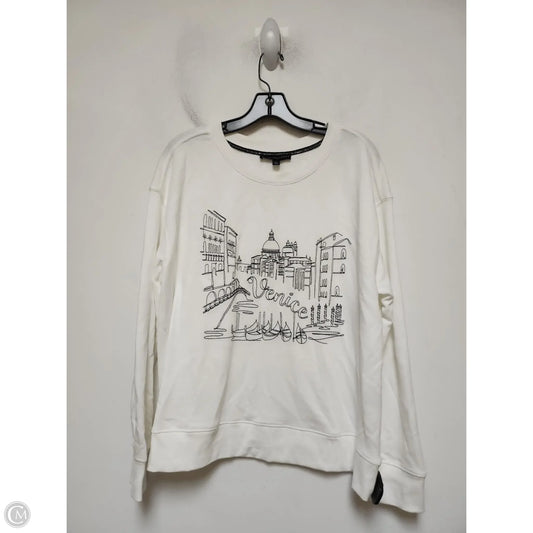Sweatshirt Crewneck By Jane And Delancey In White, Size: L
