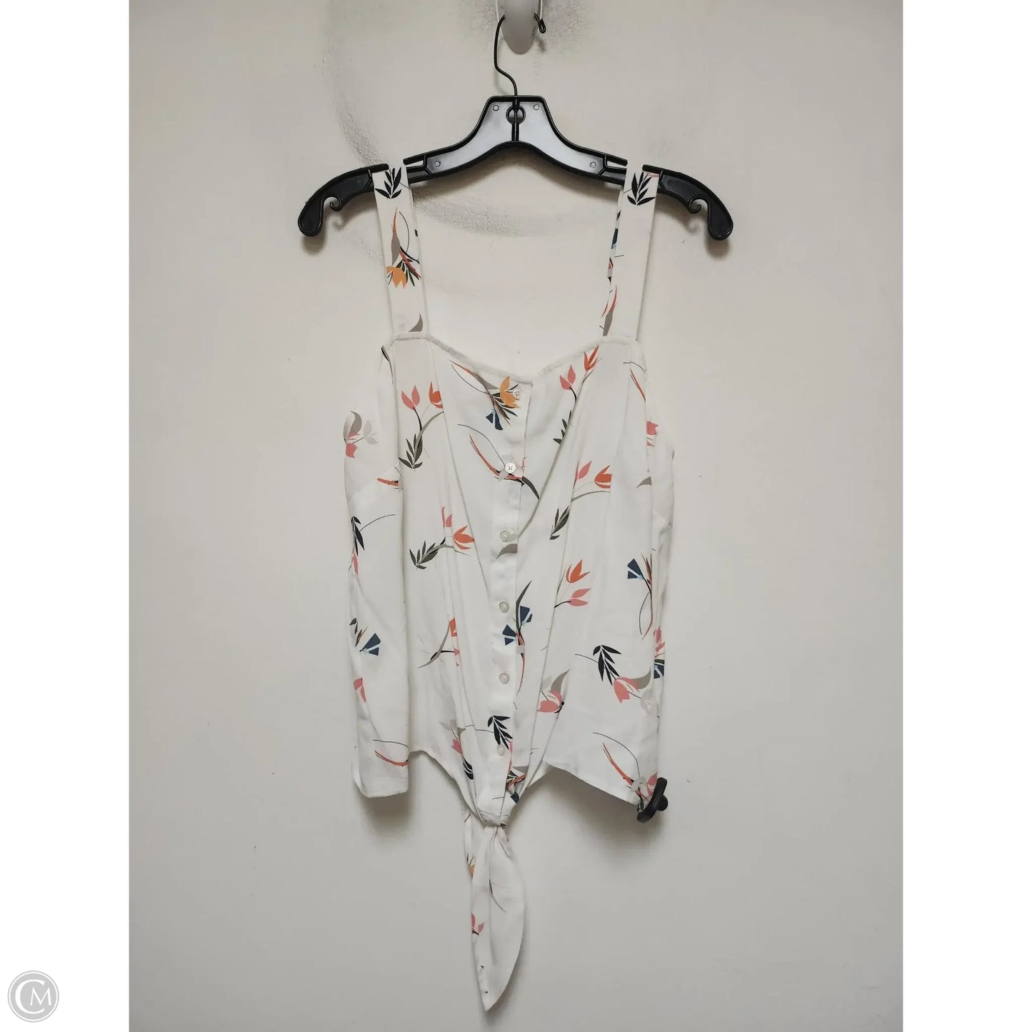 Top Sleeveless By Loft In Floral Print, Size: L