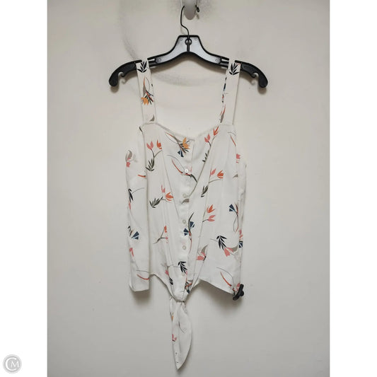 Top Sleeveless By Loft In Floral Print, Size: L