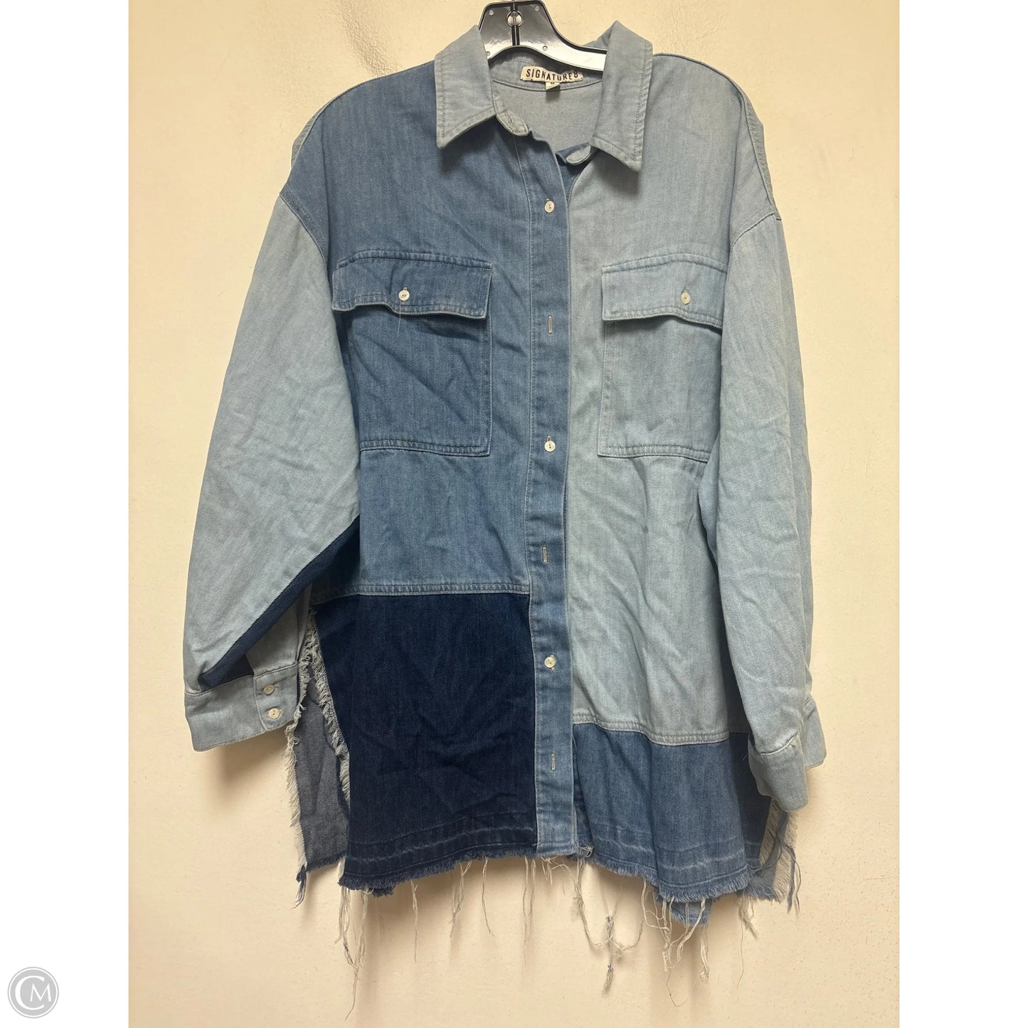 Jacket Denim By Clothes Mentor In Blue Denim, Size: M