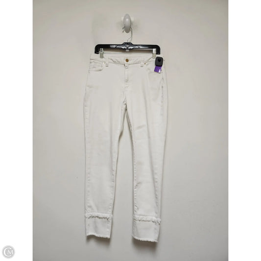 Jeans Designer By Michael Kors In White Denim, Size: 10