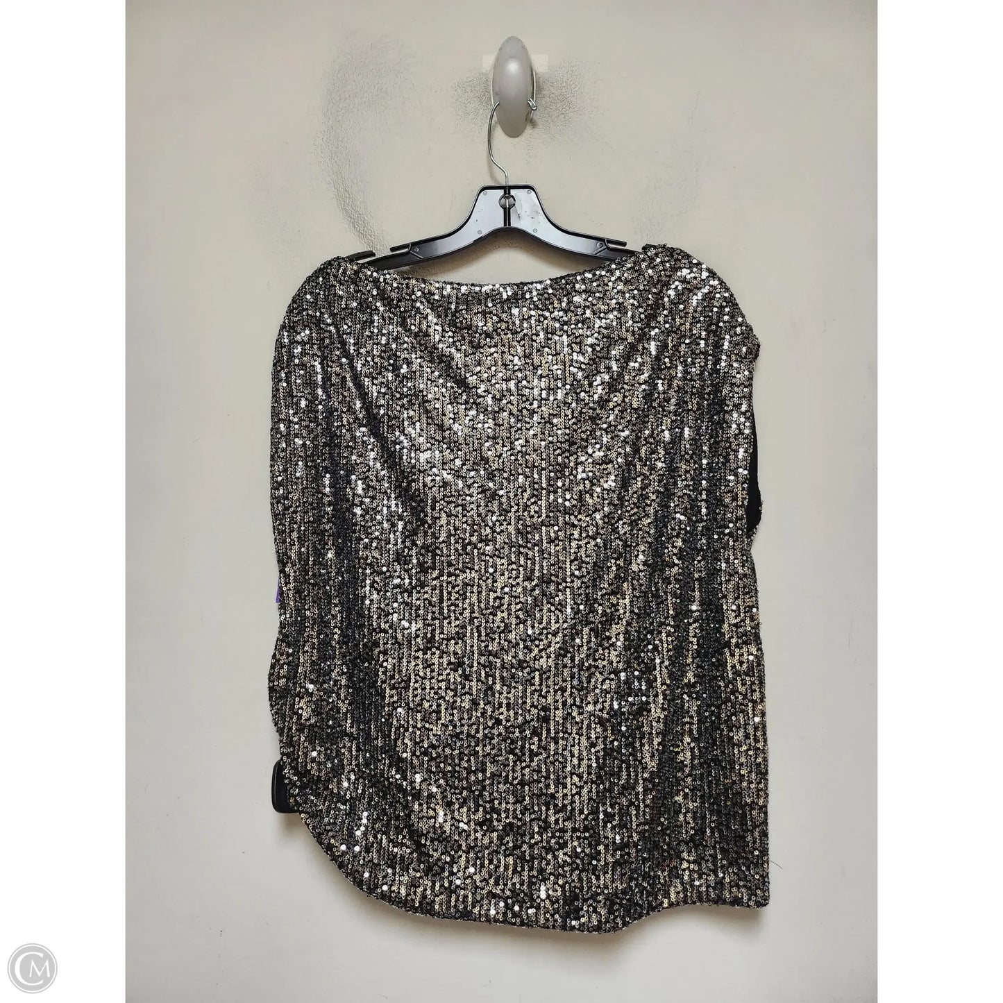 Top Sleeveless By Clothes Mentor In Silver, Size: L