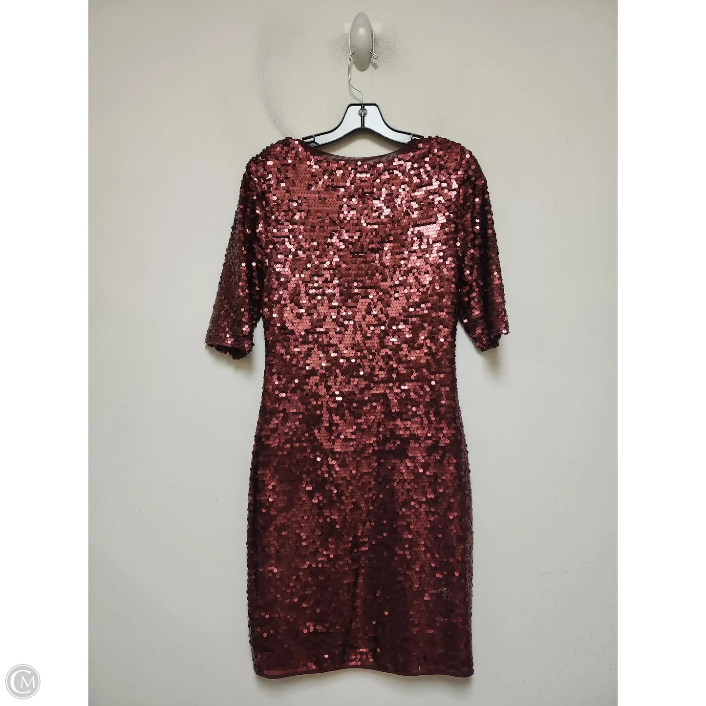 Dress Party Midi By Bcbgmaxazria In Maroon, Size: M