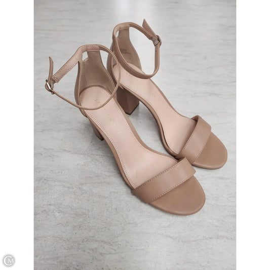 Sandals Heels Block By Kelly And Katie In Tan, Size: 9.5