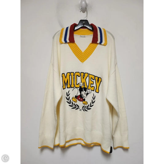 Sweater By Walt Disney In Cream, Size: Xl