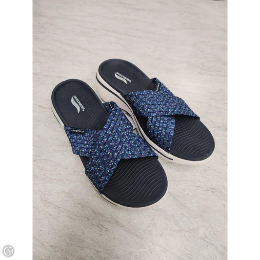 Sandals Flats By Skechers In Blue, Size: 8