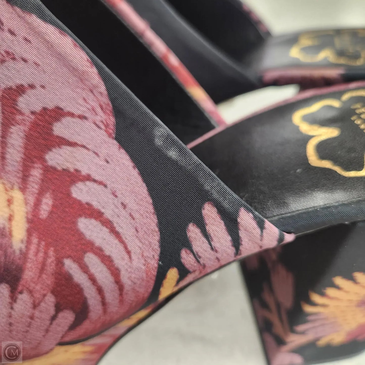 Sandals Heels Block By Ted Baker In Floral Print, Size: 9