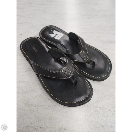 Sandals Flats By Clarks In Black, Size: 10