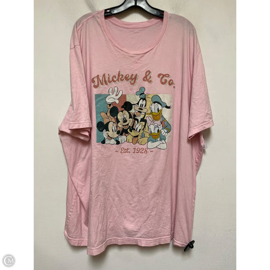 Top Short Sleeve Basic By Clothes Mentor In Pink, Size: 2x