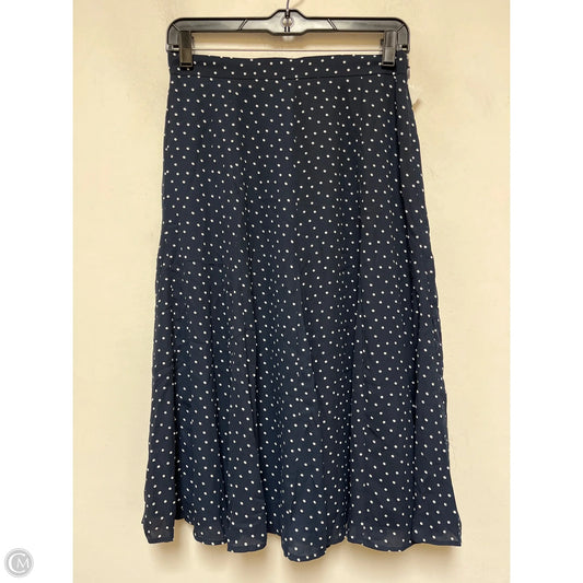 Skirt Midi By Loft In Polkadot Pattern, Size: 0