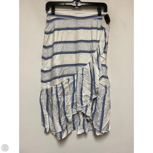 Skirt Midi By Loft In Blue & White, Size: 2