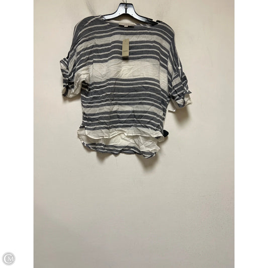 Top Short Sleeve By Loft In Striped Pattern, Size: Xxsp