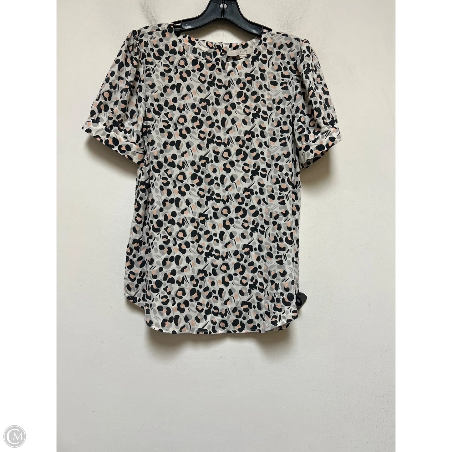 Top Short Sleeve By Loft In Animal Print, Size: Xs