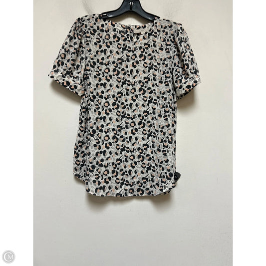 Top Short Sleeve By Loft In Animal Print, Size: Xs