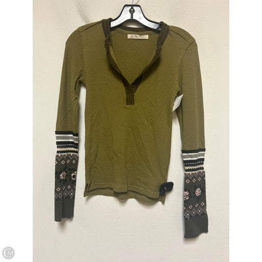Top Long Sleeve By We The Free In Green, Size: Xs