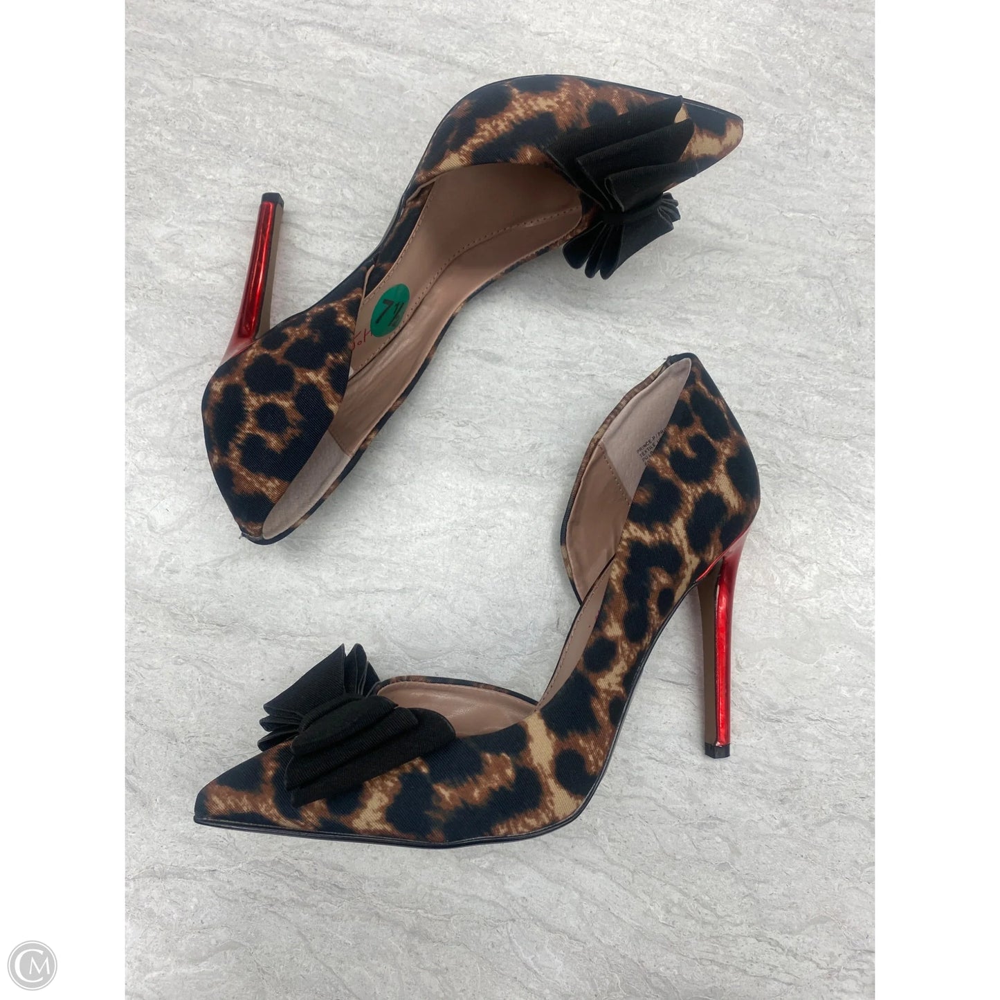 Shoes Heels Stiletto By Betsey Johnson In Animal Print, Size: 7.5