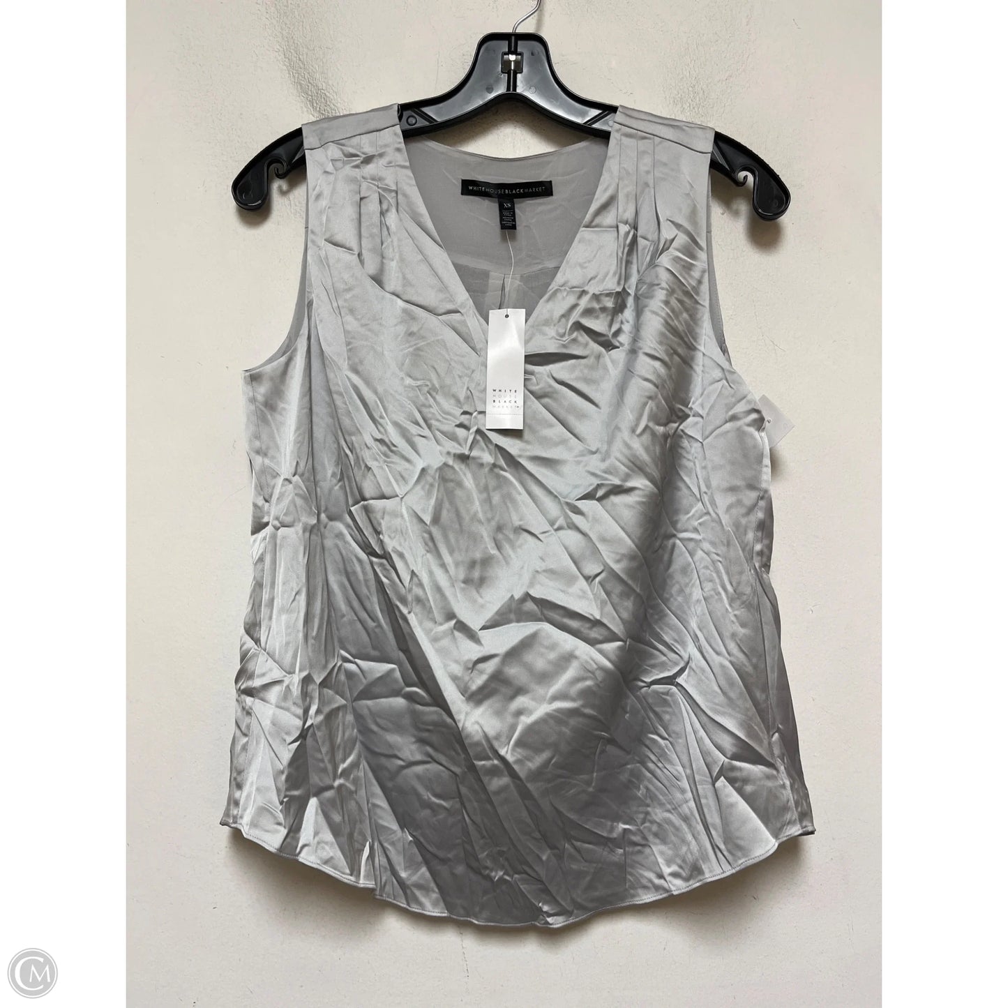 Top Sleeveless By White House Black Market In Silver, Size: Xs