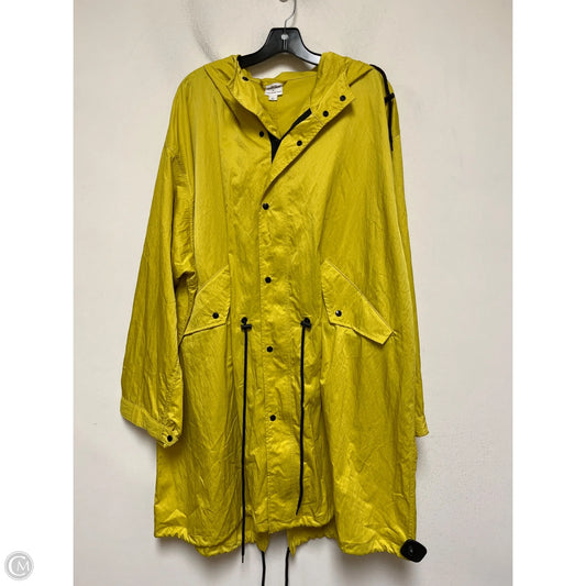 Jacket Windbreaker By Clothes Mentor In Chartreuse, Size: L