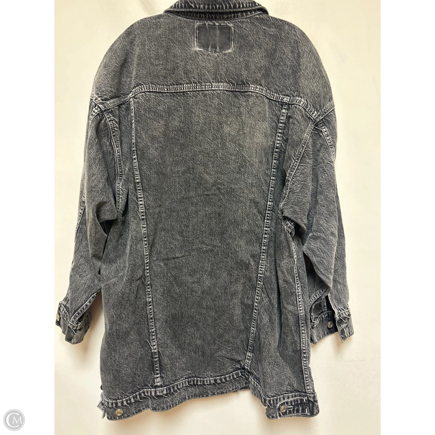 Jacket Denim By American Eagle In Black Denim, Size: Xl
