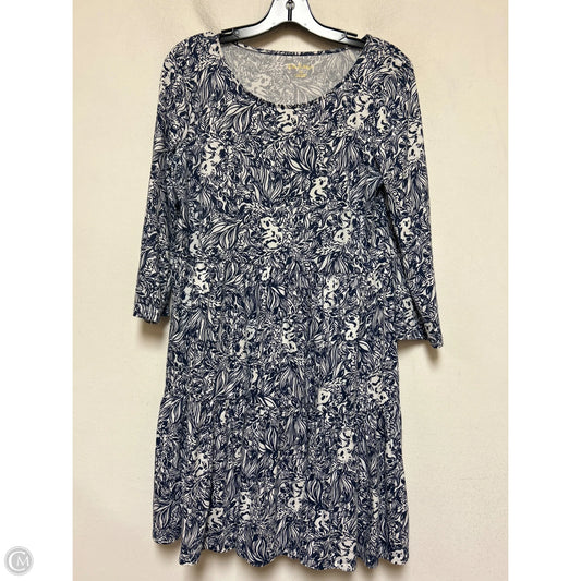 Dress Designer By Lilly Pulitzer In Blue & White, Size: M