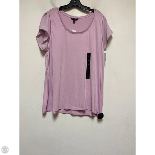 Top Short Sleeve Basic By Banana Republic In Purple, Size: Xl