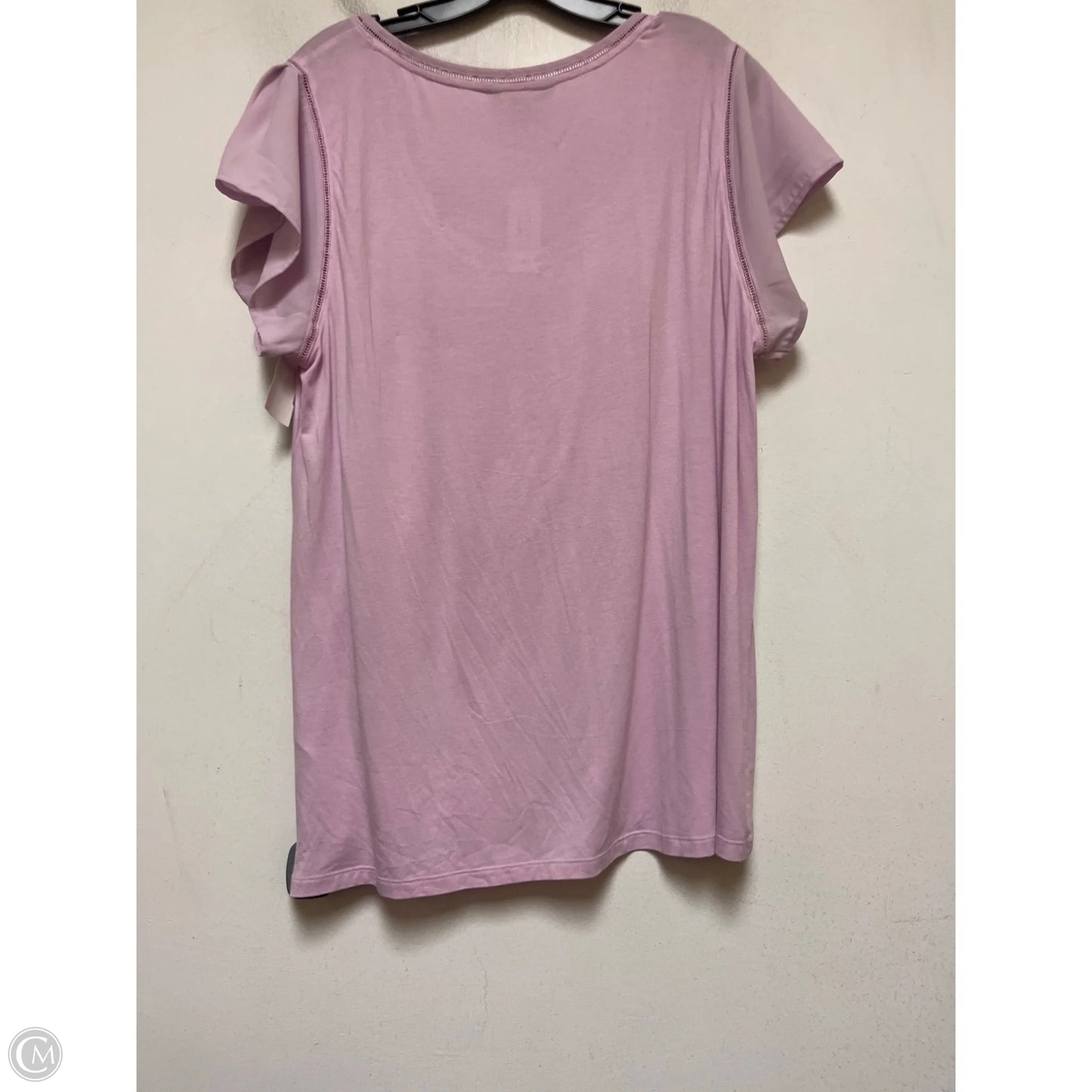 Top Short Sleeve Basic By Banana Republic In Purple, Size: Xl