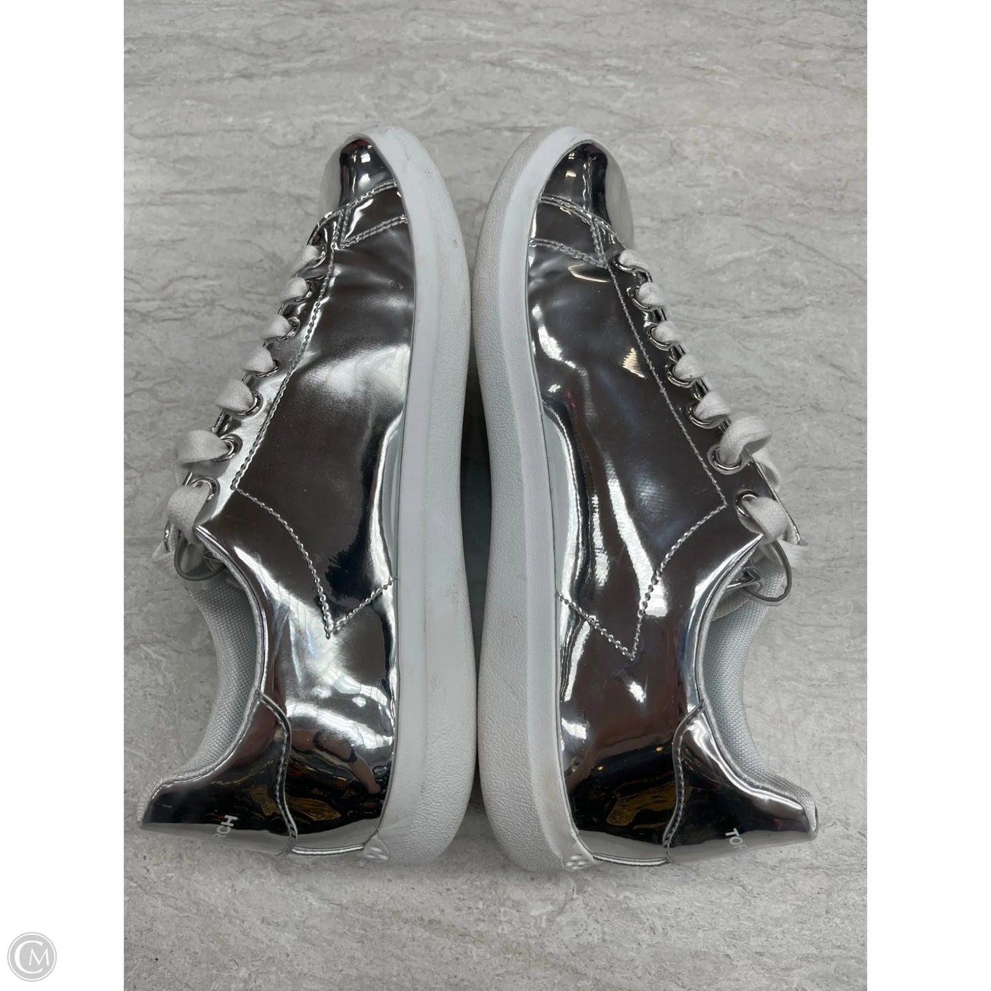 Shoes Designer By Tory Burch In Silver, Size: 8